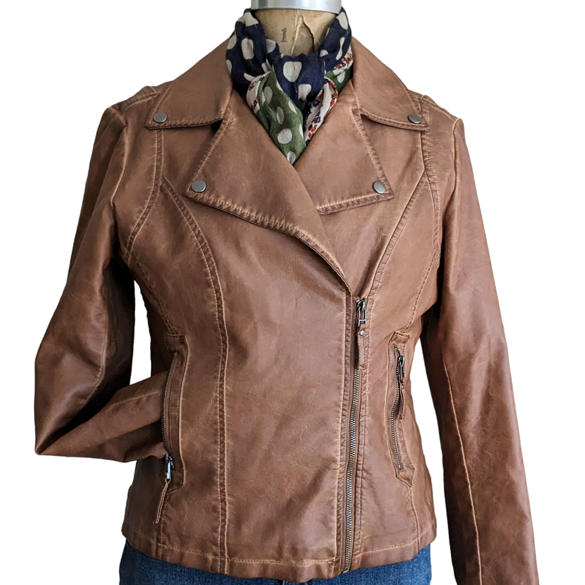 max studio faux leather jacket