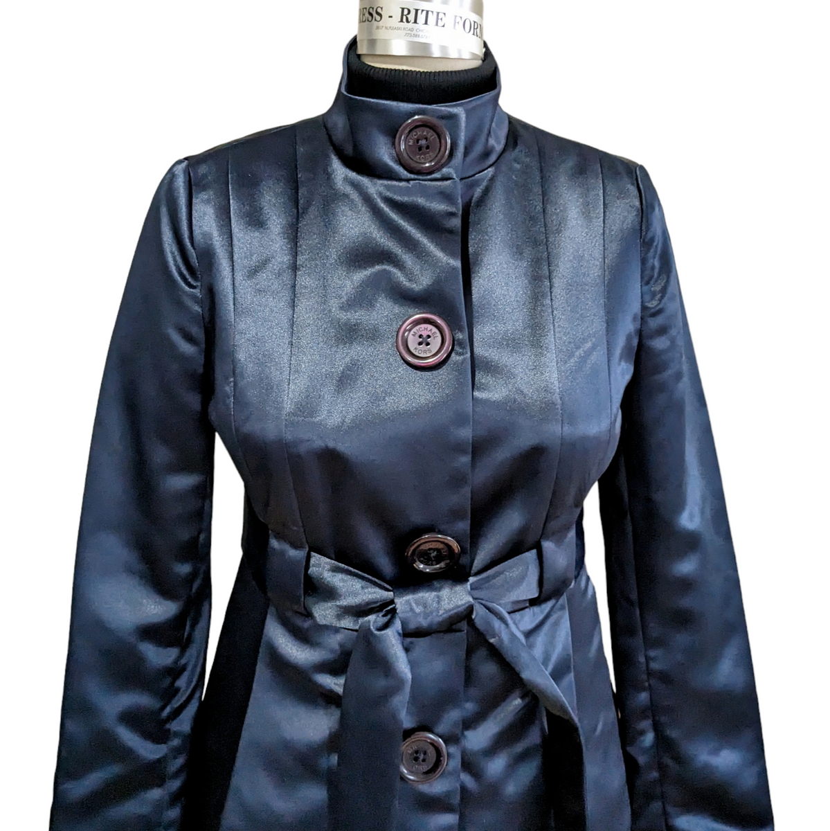 Michael kors sateen trench 2025 coat