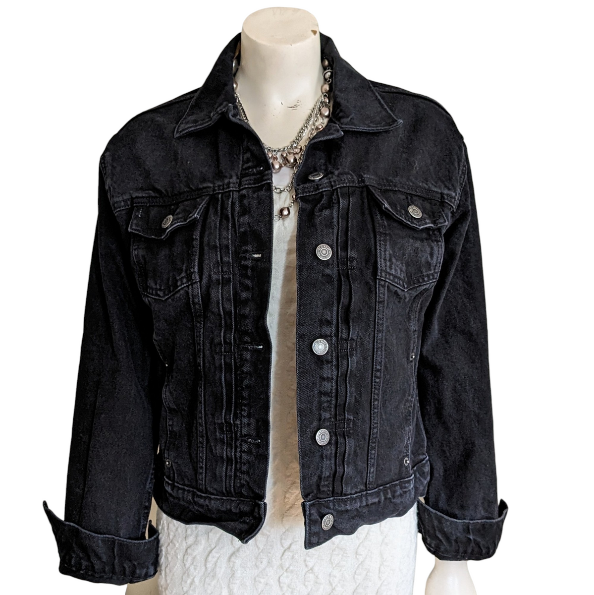 Black jean fashion jacket old navy