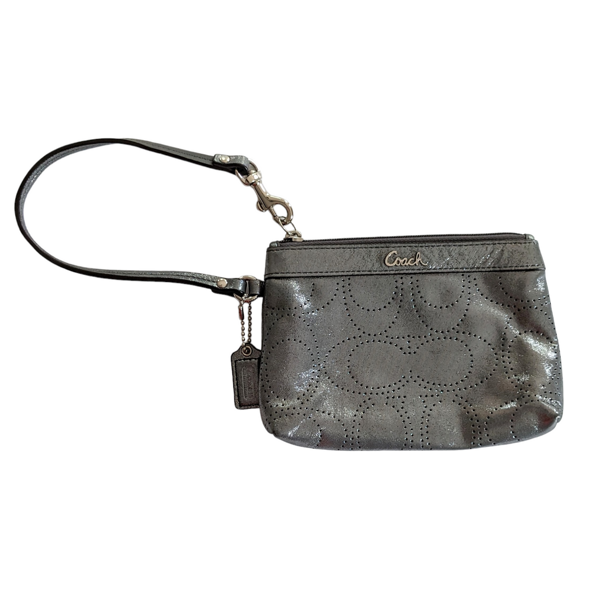 Coach wristlet silver Clearance