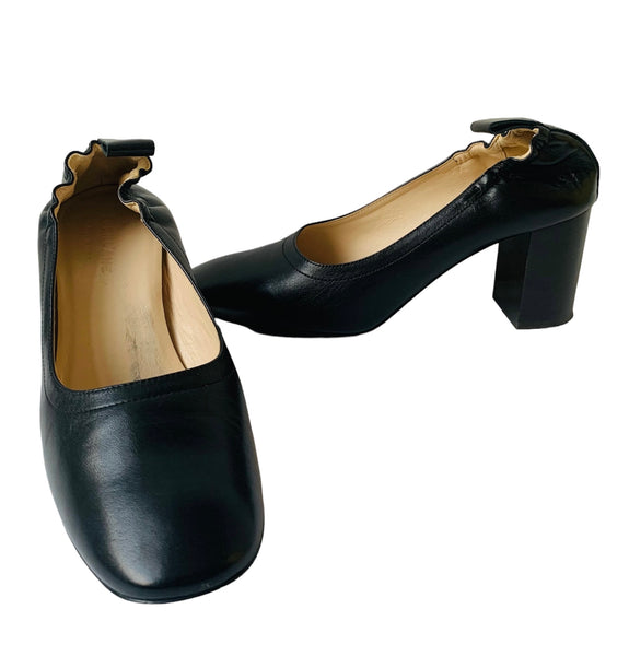 Everlane purchases Womens The Italian Leather Day Heel Size 7 Black NWOB