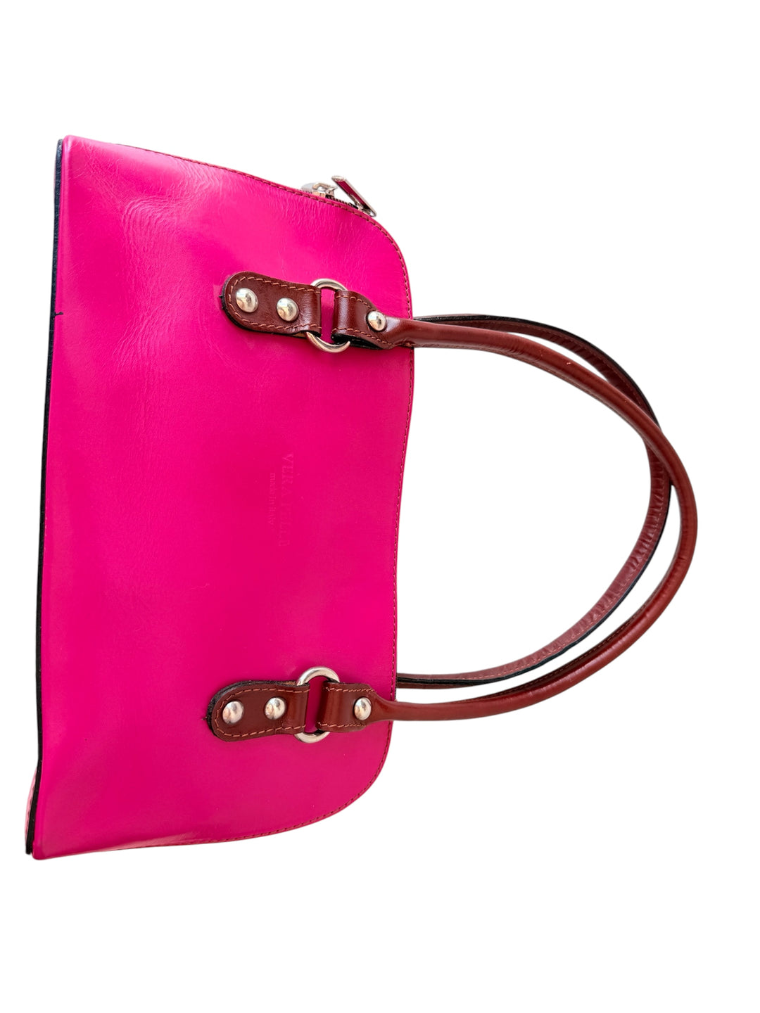 Vera Pelle Hot Pink Leather Handbag