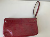 Coach Plum/Burgundy Patent Leather Wristlet