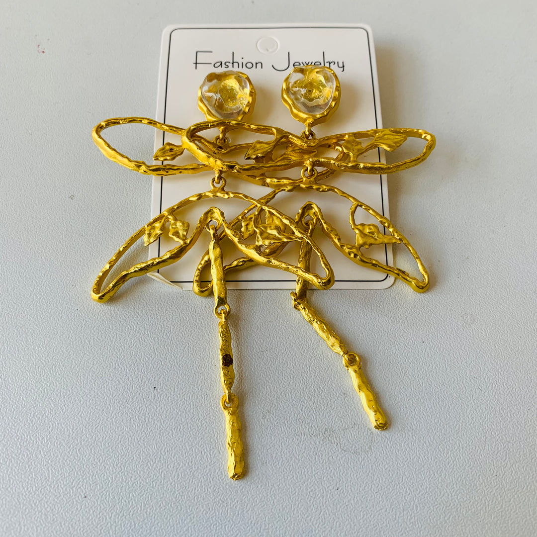 Freya Dragonfly Statement Earrings