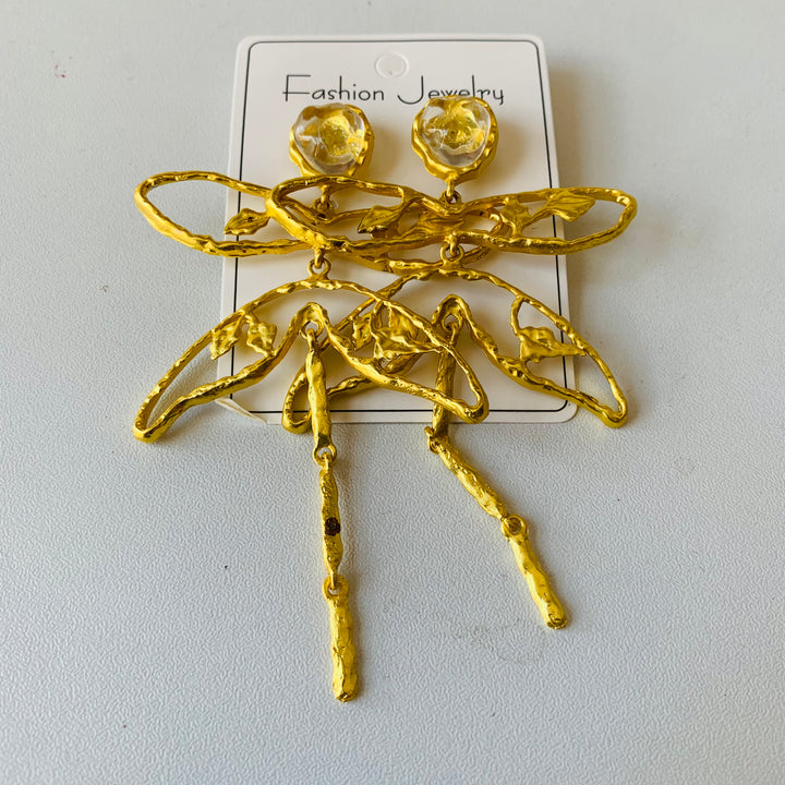 Freya Dragonfly Statement Earrings
