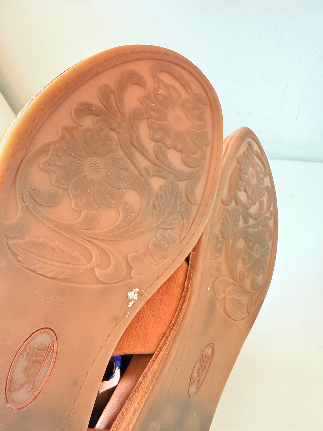 Sofft Evonne Leather Sandals Size 8 Color Luggage