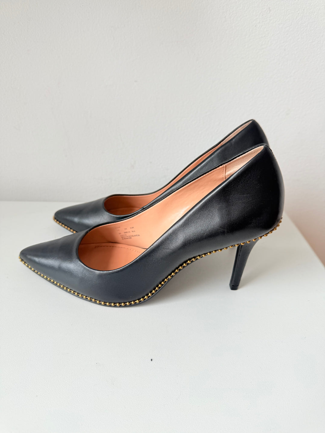 Coach Waverly Pump In Black Leather Size 8