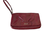 Coach Plum/Burgundy Patent Leather Wristlet