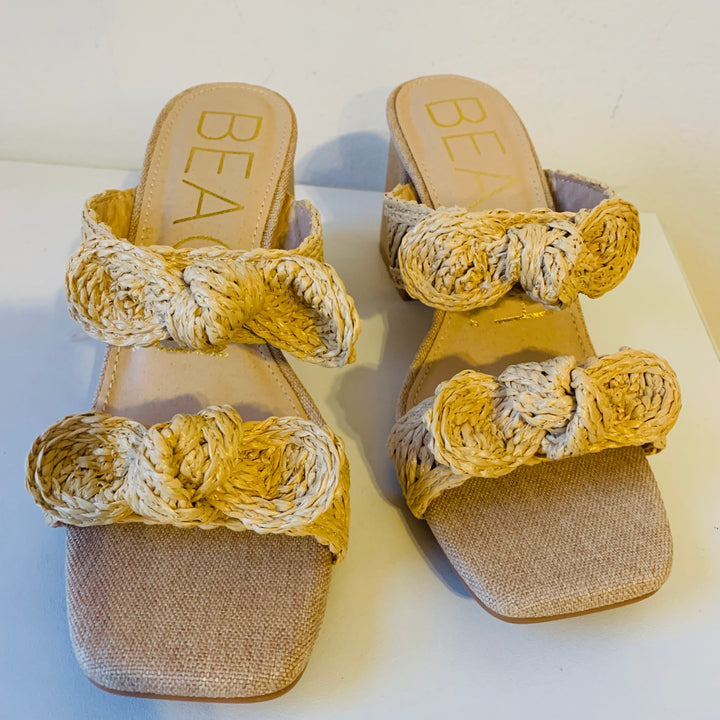 Beach by Matisse CoCo Folly Natural Heeled Sandal Size 8 New in Box