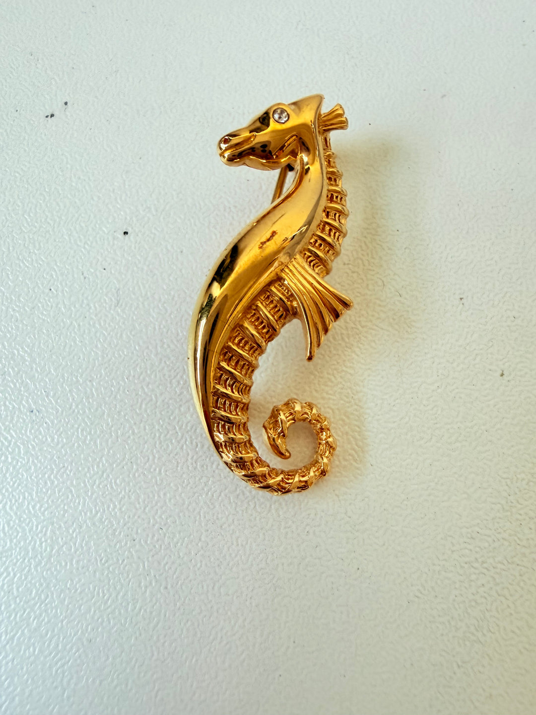 Monet Vintage Goldtone Sea Horse Brooch