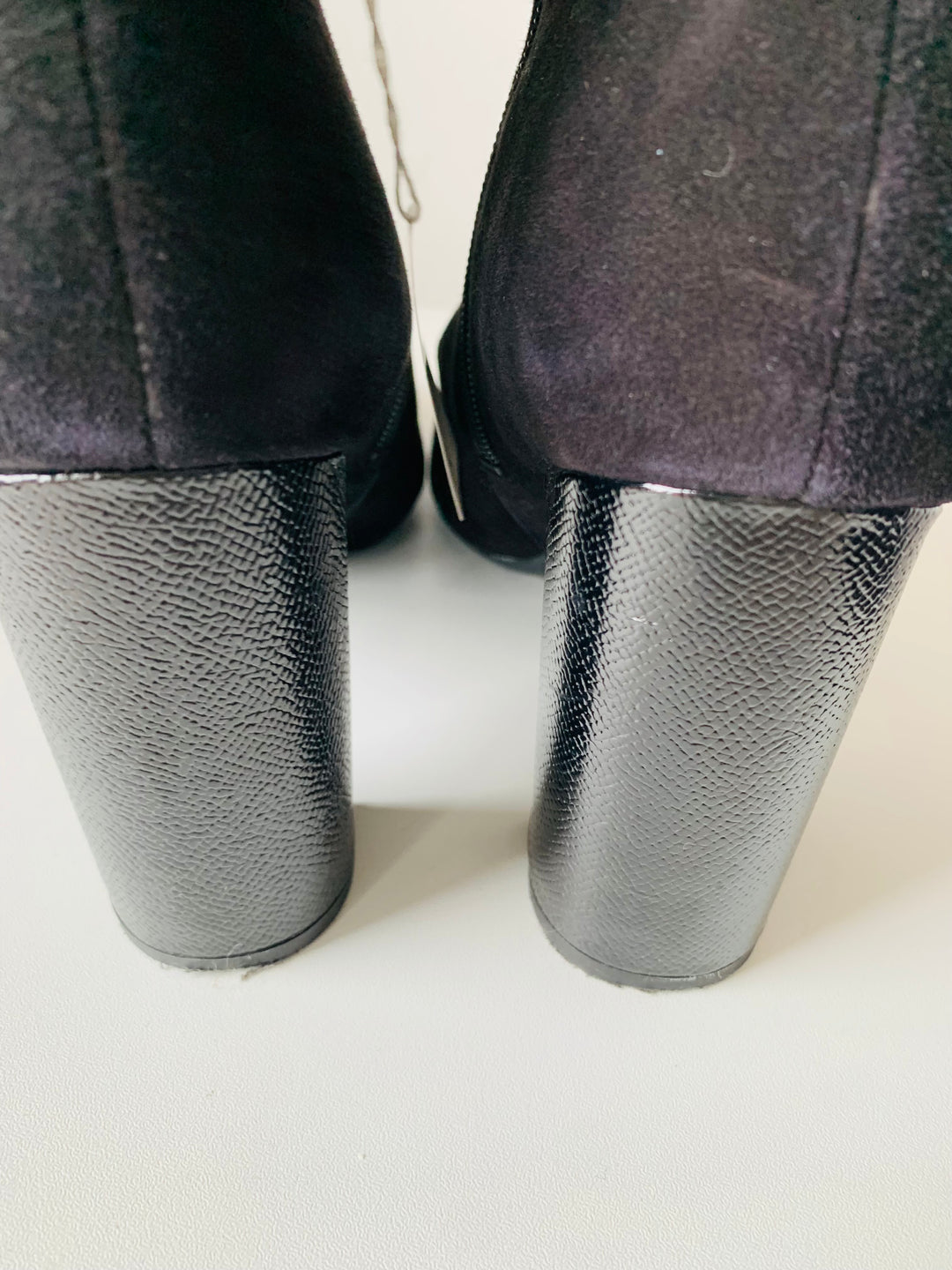 Nine West Black Suede Heeled Boots Size 9.5