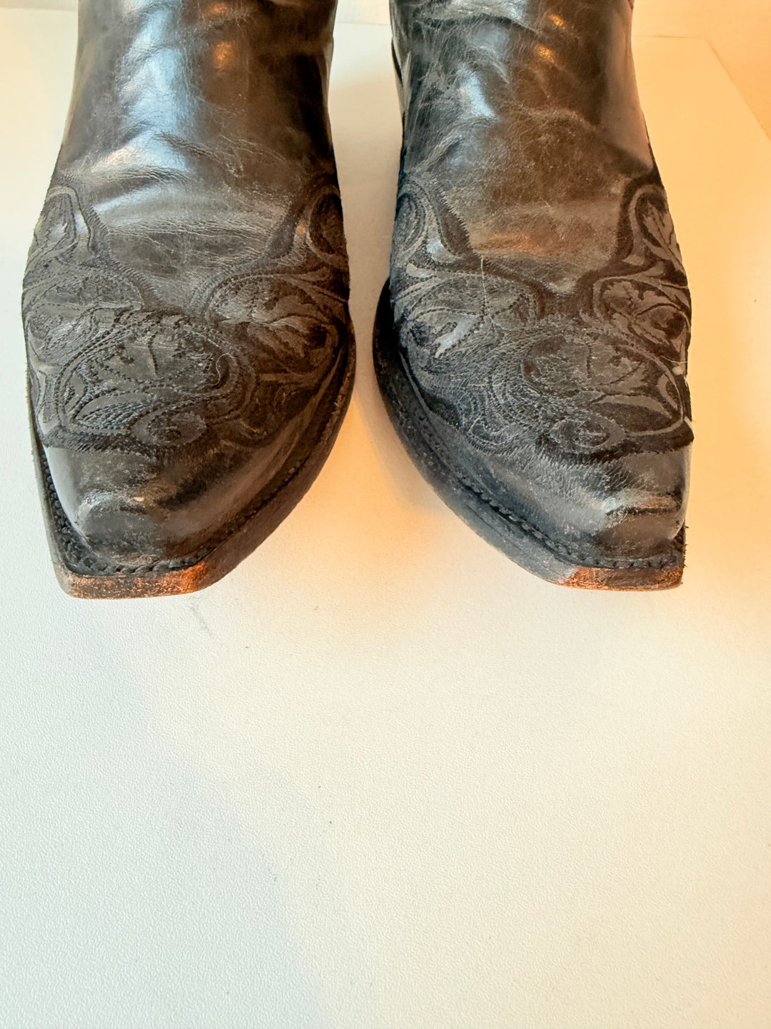 Old Gringo Black Western Distressed Leather Cowgirl Boots Size 9