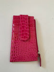 Faux Crocodile Hot Pink Credit Card ID Holder