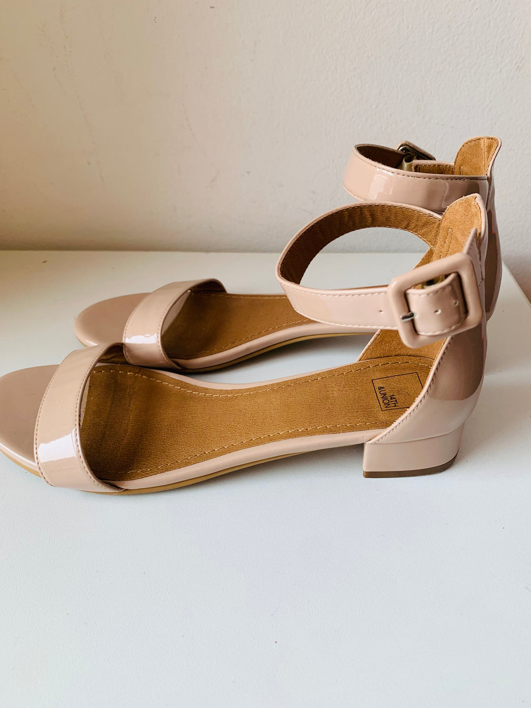 14th And Union Nude Patent Sandals Size 7.5