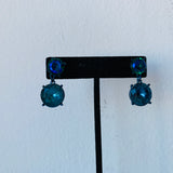 I.N.C. Mixed Blue Stone Drop Pierced Earrings