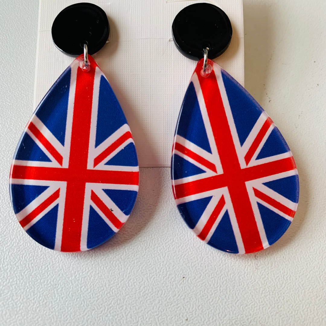 Union Jack Pierced Earrings
