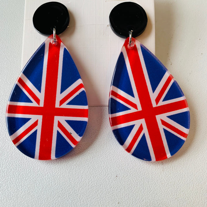 Union Jack Pierced Earrings