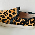 Kate Spade Lilly Ruffle Trim Leopard Print Cheetah Slip On Loafer Sneakers Size 6.5