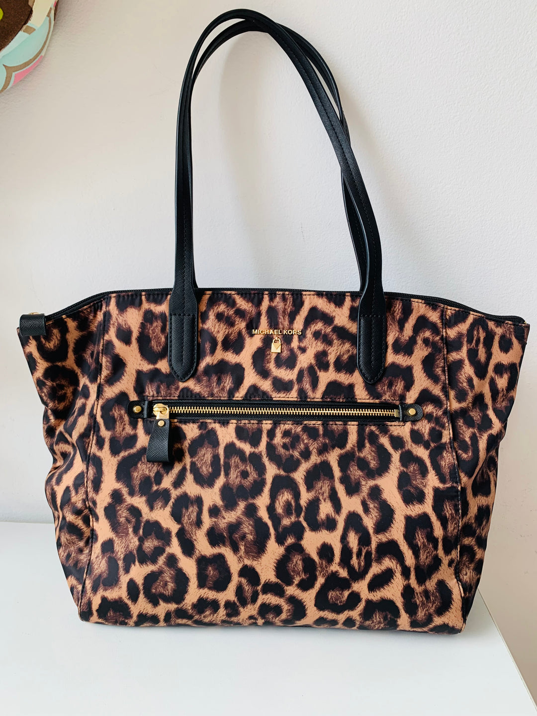 Michael Michael Kors Kelsey Medium Leopard Print Nylon Tote