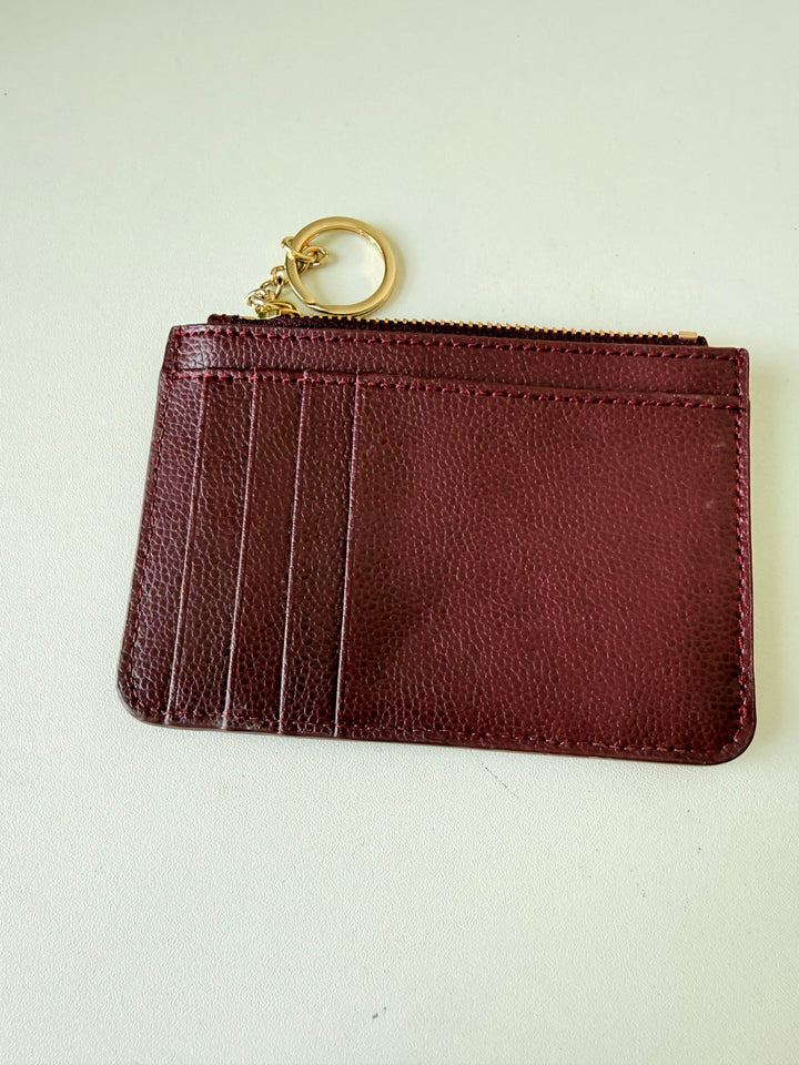 Kate Spade New York Red Glitter Keychain Laurel Way Bitsy Wallet