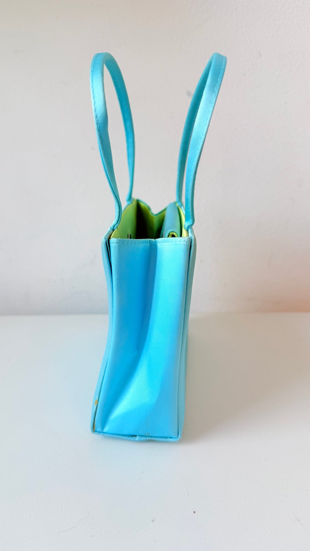 Indeed Aqua Blue Satin Evening Bag