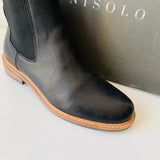 Nisolo Carmen Chelsea Black Leather Slip On Boots Size 7.5 7.5