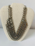 Silver Tone Chain Statement Necklace