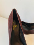 Brooks Brothers Brown Suede Snakeskin Heeled Pump Size 7