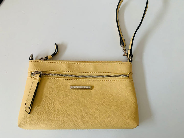 Dana Buchman Yellow Saffiano Leather Wristlet