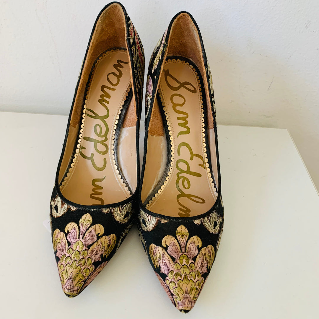 Sam Edelman Brown Tapestry Pumps Size 8.5