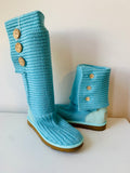 UGG Classic Cardy Aqua Women’s Knit Boot Size 7 New