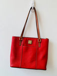 Dooney & Bourke Pebble Grain Lexington Tote in Red