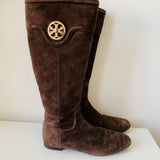 Tory Burch Selma Brown Suede Tall Women’s Riding Boots Size 8