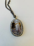 Brand Cazon Agate  and Crystal Pendent Necklace