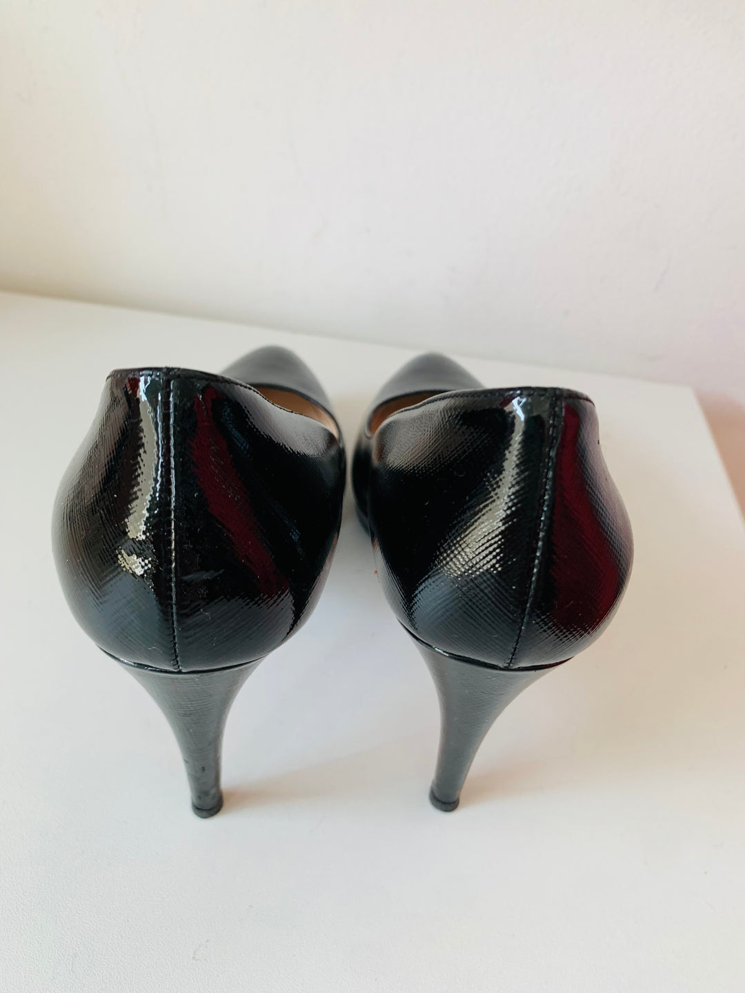 Prada Black Leather Pumps Size 38