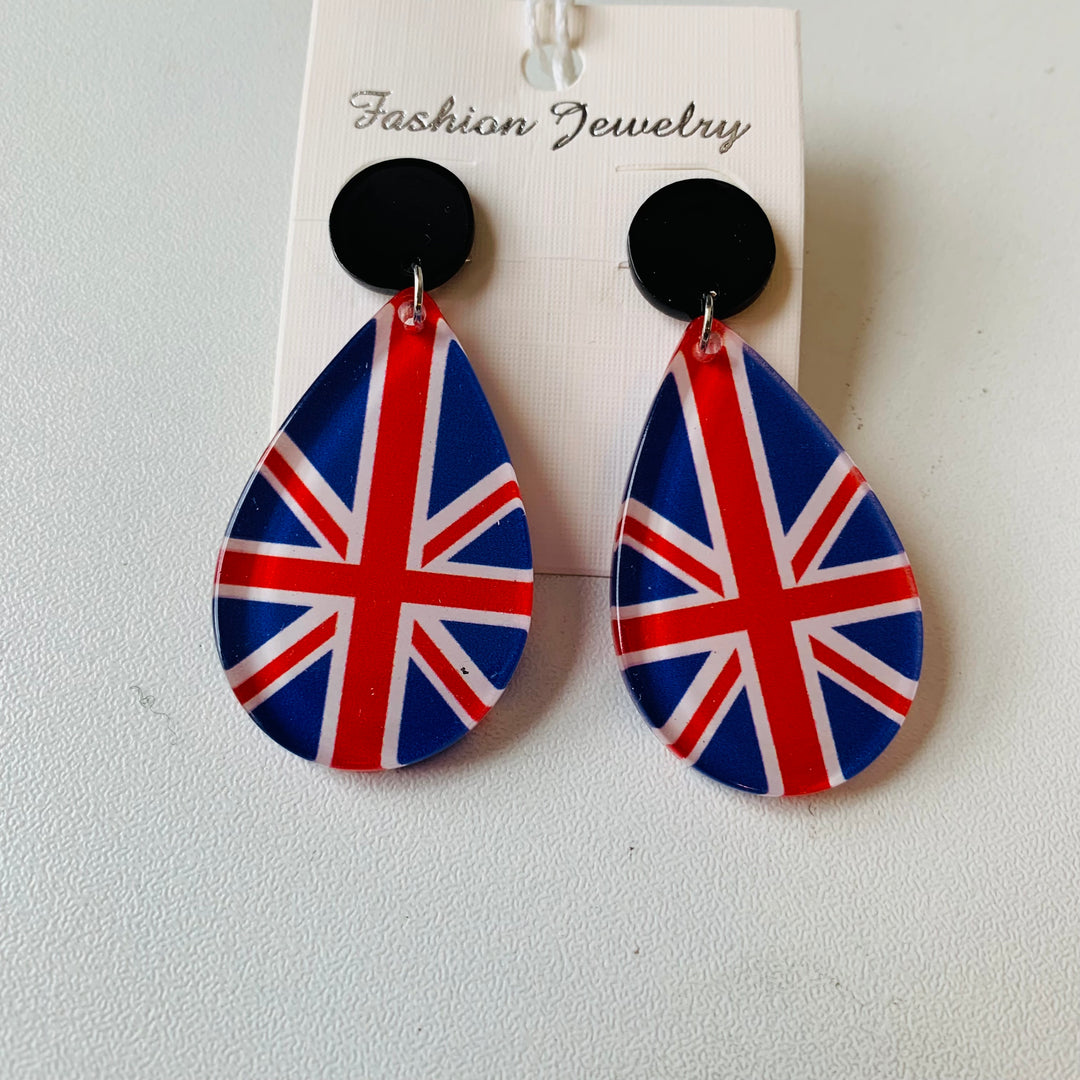 Union Jack Pierced Earrings