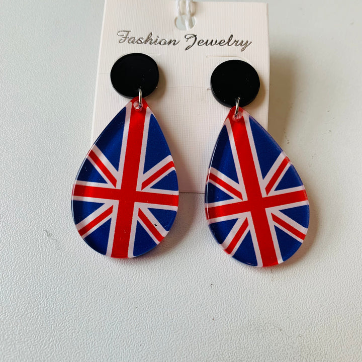 Union Jack Pierced Earrings