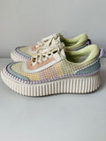 Dolce Vita Dolen Pastel Stripe Platform Sneaker Size 6.5