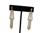 Vintage Chandelier Rhinestone Pierced Earrings