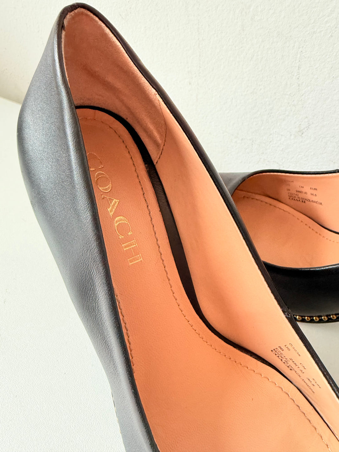 Coach Waverly Pump In Black Leather Size 8