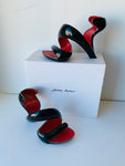 Julian Hakes London Mojito Architectural 3D Shoes In Black and Red Size 38