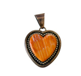 E Spencer Sterling Silver Handmade Spiny Oyster Heart Pendent