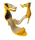 RAYE Yellow Patent Strappy Sandal Pump Size 10