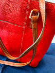 Dooney & Bourke Pebble Grain Lexington Tote in Red