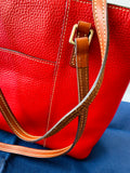 Dooney & Bourke Pebble Grain Lexington Tote in Red