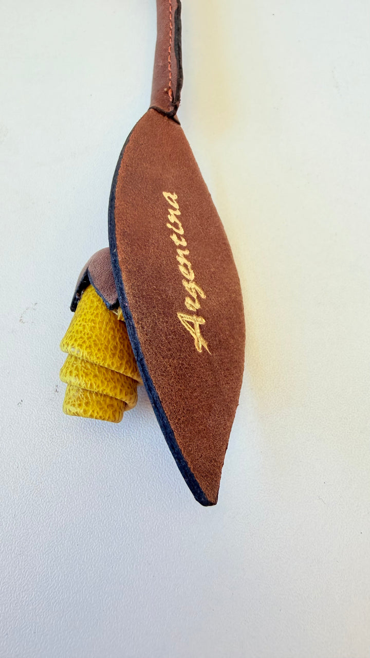 Handmade Argentina Leather Key Holder/ Handbag Charm