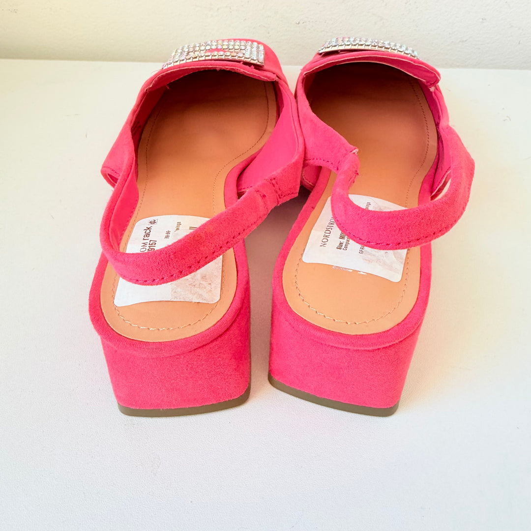 Kenneth Cole Reaction Lewis Jewel Sling Pumps In Geranium- Size 6 NWT