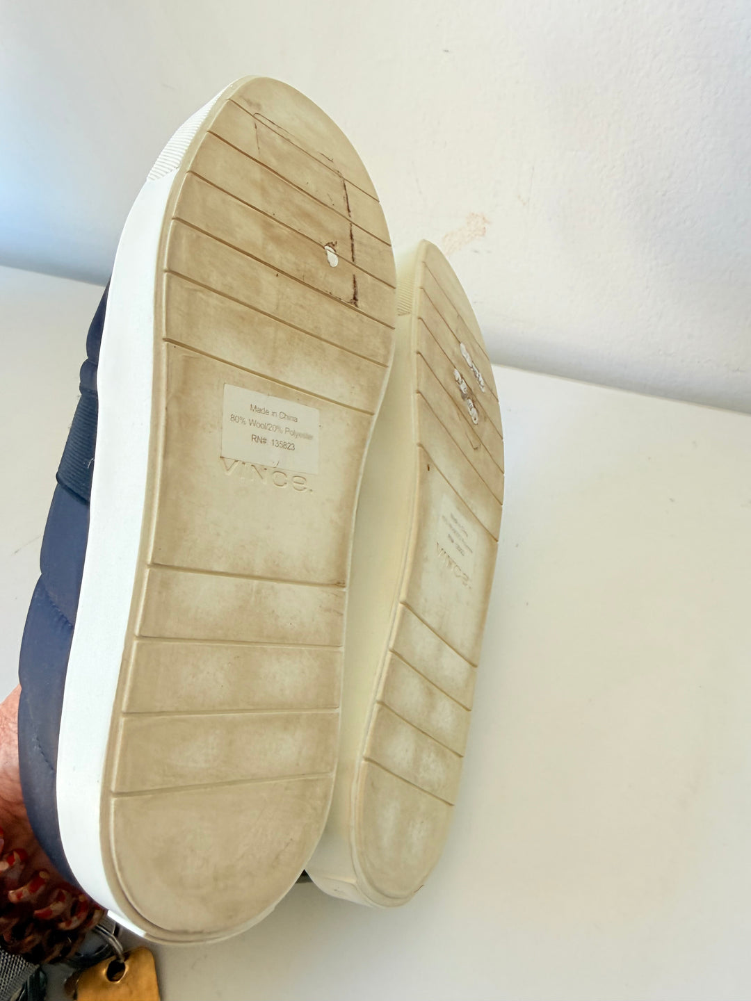 Vince Blair Black Quilted Slip On Sneakers Size 7