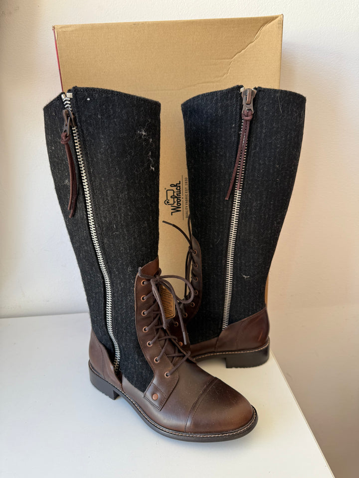 Woolrich Women’s Roadhouse Salt Marsh Conductor Stripe Boots Size 8