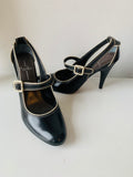 Linea Paolo Black/Cream Leather Mary Jane Spectator Pump Size 7.5 Narrow